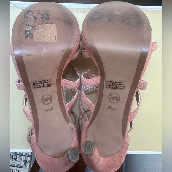 Michael Kors Sandra Suede Platform Sandals size 8.5 in Terra - Picture 3 of 4